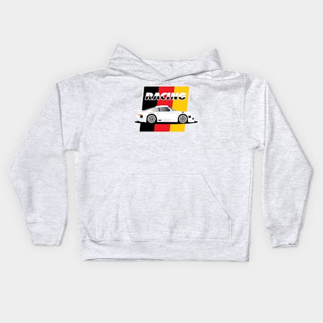 Racing - German Cup - White Kids Hoodie by Sash8140